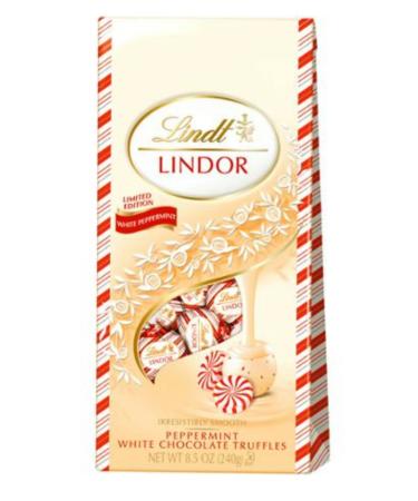 Lindt Lindor Peppermint White Chocolate Truffles, 8.5 oz