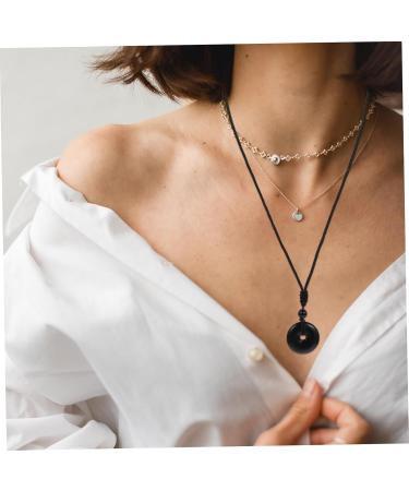 Beaupretty 3-Stone Necklace with Safety Buckle | Men's Neck Chain & Women's Jewelry | Classic Chinese Crystal Trailer Stone Necklace - Buy Online on GoSupps.com