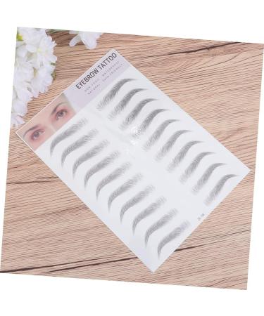 Angoily 4 Pcs 3d Eyebrow Stickers Nail Rings Cute Hair Rope Double Ball Eyebrow Tool 6 Proof Template ze008x2pcs Blackx2pcs - Buy Online on GoSupps.com