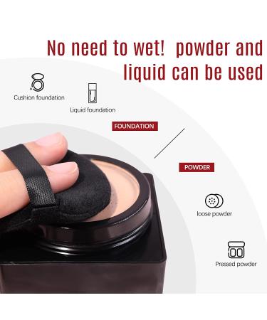 Foonbe Triangle Makeup Powder Puff - Soft Plush Body & Face Setting Puff (Black) - Buy Online on GoSupps.com