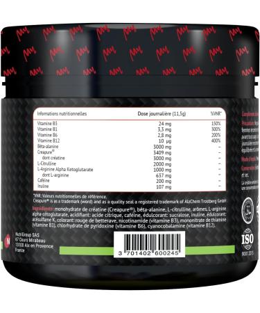 MyMUSCLE - My Energy Pump - Pre-Workout Booster Formula Powder + Vitamins + Creatine + Caffeine - Strawberry Kiwi 345g - 30 Servings - Buy Online on GoSupps.com