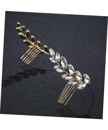 Angoily Flower Girl Hair Rhinestone Hair Accessories Bridal Headpiece Rhinestone Headpiece Bridal Headdress Hair Accessories for Girls Bridal Hair Accessories Bride Leaf Comb - Buy Online on GoSupps.com