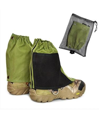 Hiking Canvas Gaiters Short Gators Waterproof Leg Gaiter Low Ankle Shoes Covers for Outdoor Mountain Climbing Walking Running Backpacking