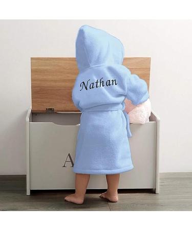 KDO Magic Personalized Baby Bathrobe | Embroidered First Name | Hooded Gift Idea for 12-18 Months | Blue | Perfect for Christmas & Birthdays - Buy Online on GoSupps.com