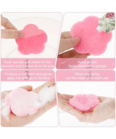 50 Pieces Compressed Facial Sponges - Soft Cellulose Face Sponge for Makeup Removal & Cleansing | Natural Peeling Mask High Cleaning Power (Flowers) - Buy Online on GoSupps.com