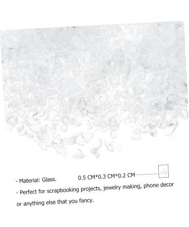 VINTORKY 1 Glass Chip German Glass Glitter Nail Filler Nail Art Charms Flower Bulk Glass Vase Nail Accessories Crushed Glass for Crafts Nail Crushed Glass Nail Stickers Irregular 0.5X0.3cm transparent - Buy Online on GoSupps.com