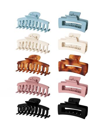Vsiopy 10pcs Hair Claw Clips for Women - Strong Hold 3.5 Inch Nonslip Hair Clamps - Medium to Large Size - Thin Hair Hair Jaw Clips - 5 Pack - Buy Online on GoSupps.com