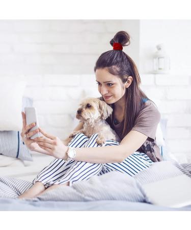 WLLHYF 2 Pcs Velvet Hair Bands Red Scrunchies - Large Size Elastic Ponytail Holders & Wristband Hair Accessories for Girls and Women - Valentine's Day Gift - Buy Online on GoSupps.com