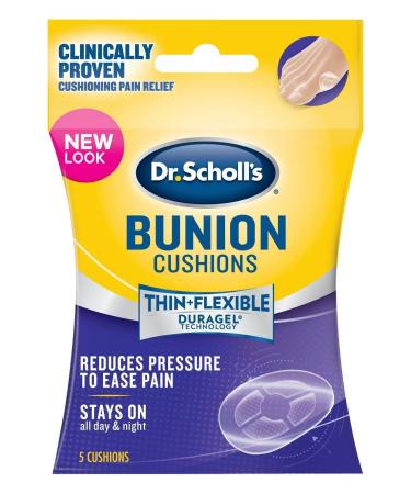 Dr. Scholls Bunion Cushions Duragel 5 Count (Pack of 6)