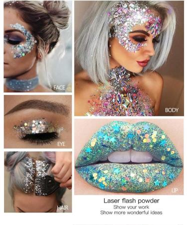 Mermaid Sequins Chunky Glitter Liquid Eyeshadow & Body Gel - 30g (07 Bronze) - Buy Online on GoSupps.com