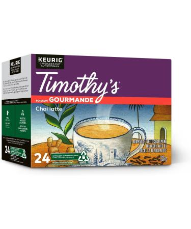 Timothy's Chai Latte K-Cup Coffee Pods 24 Count For Keurig Coffee Makers & French Vanilla K-Cup Coffee Pods 24 Count For Keurig Coffee Makers Chai Latte + Coffee Pods 24 Count 24 Count (Pack of 1) - Buy Online on GoSupps.com