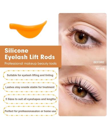Wekuw 10-Piece Silicone Eyelash Lift Pads - Ideal for Curved Eyelash Styling - Orange Lash Lift Tools - Buy Online on GoSupps.com