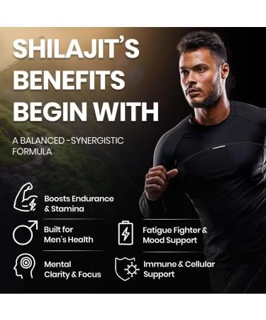 Performance Shilajit Gummies with CoQ10 and Ashwagandha Pure 7-in-1 Formula with 75% Fulvic Acid & 92+ Minerals For Men & Women Energy Focus & Stress Support 60 Sugar-Free Himalayan Gummies - Buy Online on GoSupps.com