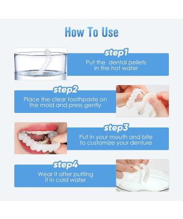 2 PCS Fake Dentures Teeth for Men and Women - Temporary Dental Veneers for Natural Comfort- Restore Teeth and Confidence - Buy Online on GoSupps.com
