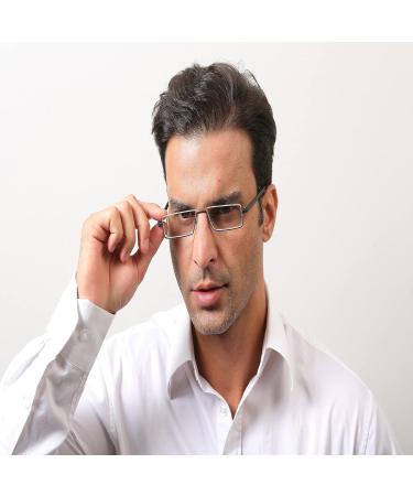 Kokobin 3-Piece Reading Glasses Set - Ultra-Light TR90 & Metal Semi-Frame - +1.5 Dioptria Reading Aid for Men & Women - Includes Glasses Case - Buy Online on GoSupps.com
