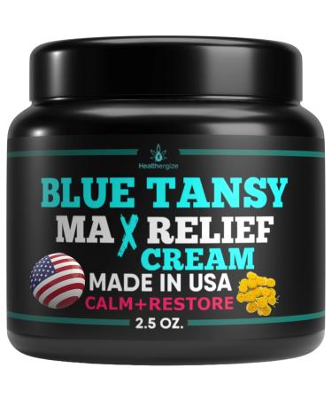 Blue Tansy Oil Face Cream-Balancing Essential Oil Full Body Lotion-Promotes Clear Skin Wrinkle And Pore Minimizer Hydrating Night Cream Or Daily Skin Routine For Redness And Blemishes
