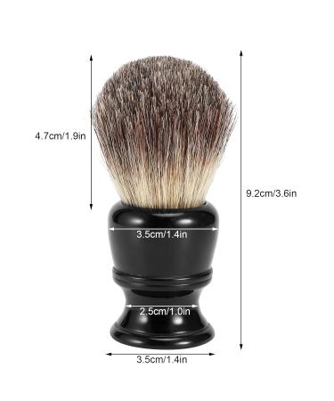 Premium Black Resin Handle Hair & Beard Shaving Brush - Thick Lather for Ultimate Comfort - Buy Online on GoSupps.com