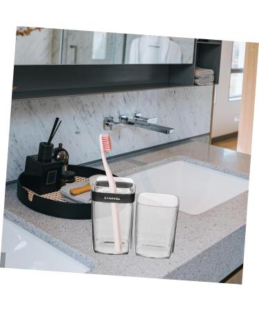 Amosfun Transparent Toothbrush Storage Box | Travel Toothpaste Carrier & Bathing Room Cup | Removable Baby Bathing Eyes Suitcase - Durable ABS - Buy Online on GoSupps.com