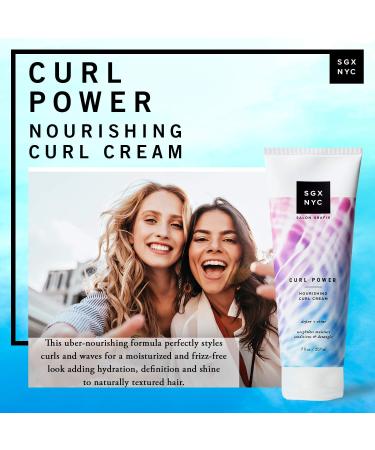 SGX NYC Curl Power Curl Creme - 6.5 Oz - Nourishing Formula for Perfectly Styled, Hydrated Curls & Waves - Lightweight Hold, Frizz-Free - Sulfate & Paraben-Free - 1 Pack - Buy Online on GoSupps.com