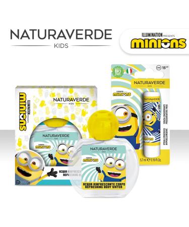  Naturaverde Naturaverde | Kids - Minions - Cocoa Butter Banana Children's Cocoa Butter with Organic Shea Butter with UVA-UVB Filters - SPF 15 Lipstick 5.7 ml - Buy Online on GoSupps.com