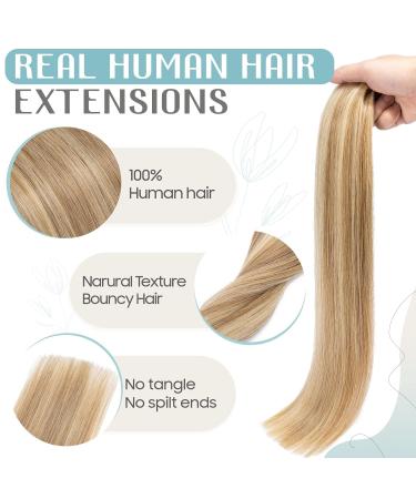 Buy S-Noilite Tape Extensions - Real Hair Gold Brown/Blond 12/613# - 10PCS (30cm) | Premium Quality Hair Extensions for International Shipping - Buy Online on GoSupps.com