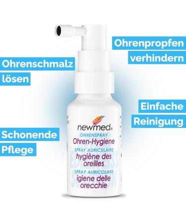Buy Newmed Ear Spray 30ml | Effective Ear Wax Treatment for Adults & Children | Systematic Ear Cleaning - Buy Online on GoSupps.com