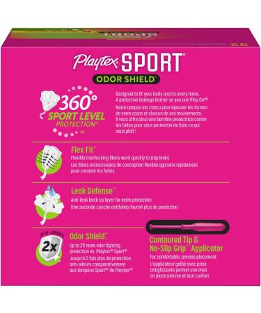 Playtex Sport Fresh Balance Tampons Multipack - 32 Count Regular and Super with Odor Shield Technology - Buy Online on GoSupps.com