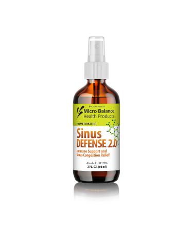 Sinus Defense 2.0 - Homeopathic Sublingual Spray | Synergistic Blend of Natural Therapies for Immune Support and Sickness Associated with Sinusitis Co-Infections and More   2 fl oz
