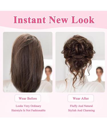 Messy Hair Bun Hair Piece Claw Clip Tousled Hair Bun Hair Piece Fluffy natural scrunchie bridal cocktail hairpin Messy Hair Bun Extensions Curly Wavy Hair Scrunchies Ponytail Hair Extensions - Buy Online on GoSupps.com