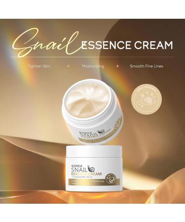 Snail Essence Face Cream - Moisturizing Acne Scar Removal & Nourishing Collagen for Damaged Skin - Buy Online on GoSupps.com