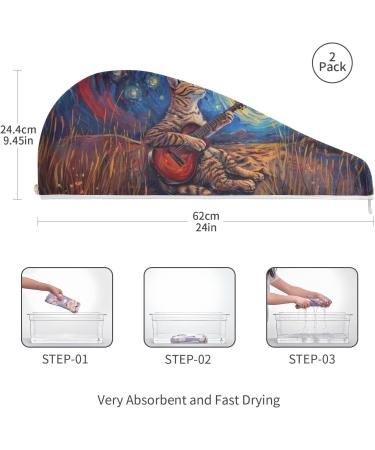 Animal Hair Towel 2 Pack | Super Absorbent Quick Dry Hair Turbans for Women & Girls - Ultimate Hair Drying Solution - Buy Online on GoSupps.com