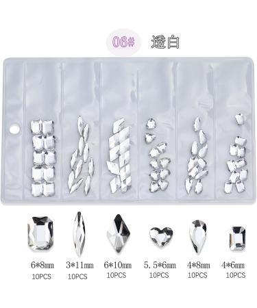 60Pcs Flatback Nail Rhinestones Mini Nail Charms 3D Crystal Gems Jewelry DIY Manicure Nail Decoration Part Fashion Accessories Embellishments Craft Supplies - Buy Online on GoSupps.com