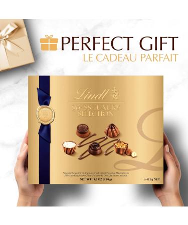 LINDT SWISS LUXURY SELECTION Praline Chocolate Gift Box Assorted Chocolate Pralines 410 Gram Gift Box Christmas Chocolate Holiday Gift - Buy Online on GoSupps.com