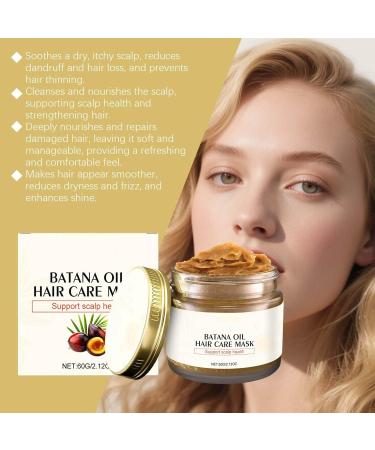 Masque capillaire l'huile de batana brute - Pour la croissance des cheveux - R paration des cheveux ab m s et cr pus - Soin intensif - Douceur longue dur e - Soutien de la sant du cuir chevelu - 60 - Buy Online on GoSupps.com