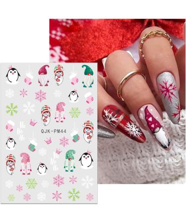 Christmas Nail Stickers 9 Sheets Self-Adhesive Nail Decal Pink Nail Art Decoration Design Supplies - Buy Online on GoSupps.com