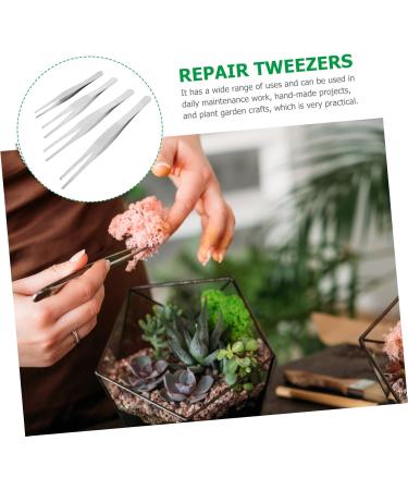 Plafope 4-Part Pink Eyelash Extension Tweezers Set - Stainless Steel Precision Tools for Perfect Eyelashes & Garden Tasks - Buy Online on GoSupps.com