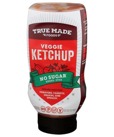 True Made Foods No Added Sugar Vegetable Ketchup Squeeze 17oz - Healthy Option (1.06lb) - Buy Online on GoSupps.com
