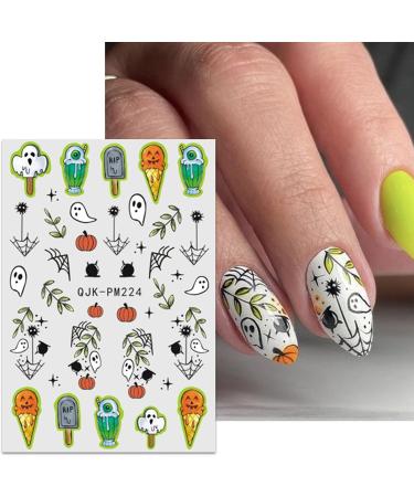 JMEOWIO 9 Sheets Halloween Nail Art Stickers Decals Self-Adhesive Star Cute Ghost Nail Supplies Nail Art Design Decoration Accessories - Buy Online on GoSupps.com