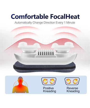 MoCuishle Shiatsu Back Massager with Heat - Electric Shoulder Massager for Relaxing Back, Neck, and Leg Pain - Navy - Buy Online on GoSupps.com