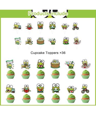 37 PCS Keropi Cupcake Toppers for Frog of Keropi Theme Party Birthday Party Wedding Baby Shower Anniversary Party Cake Dessert Decorations Supplies Picks - Buy Online on GoSupps.com