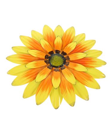 Zerodeko 1pc Wall Decoration Pendant Vintage Home Decor Floral Wall Sculpture Out Door Decor Home D cor Home Art Adornment Outdoor Ornament Simulated Iron Sunflower Nordic Crafts