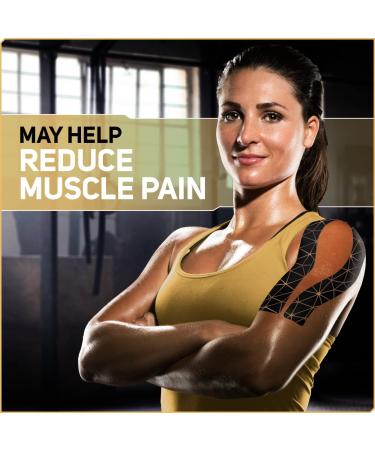 Care Science Waterproof Kinesiology Tape - 40 ct Precut Strips (2 Rolls) | Copper Infused Water Resistant Elastic Athletic Tape for Sports & Weightlifting - Muscle Strain Relief & Joint Support - Buy Online on GoSupps.com