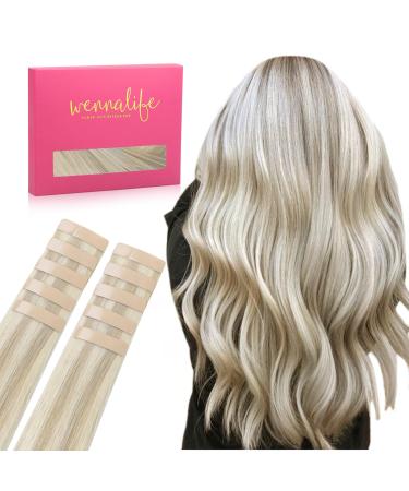 If Salife Tape Extensions Real Hair Ashblond Highlights Platinblond 10pcs Tape In Extensions Real Hair 20g 25cm Invisible Hair Experiences Invisable Hair Invisible Glatt Tape Needpacking for Girls 25cm 20g 10PCs #17a/60a Ashblond Highlights Platinblond