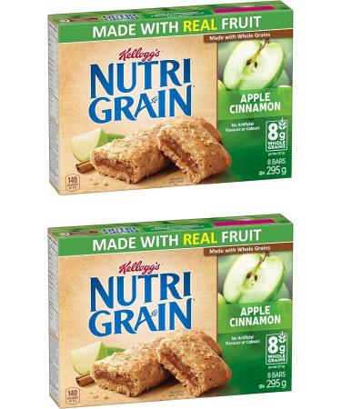 Apple & Cinnamon Flavour Soft Cereal Bars Bundle. Includes (2) Packages of Nutri Grain Cereal Bars Apple & Cinnamon Flavour (8 bars per 295g box) with BIG MAPLE Trivia Cards. Great for Snacking at Home School Office Friends Family - Buy Online on GoSupps.com