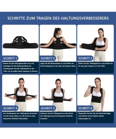 Premium Back Straight Keeper Posture Correction for Men & Women | Adjustable & Breathable Back Support Belts | Pain Relief Trainer Black M - Buy Online on GoSupps.com