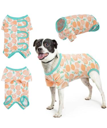 Pumyporeity surgical suit for dogs healing suits for dogs body operation anti-licking vest animal vest pet surge suits abdominal wounds and skin protection for female male dogs (apple XXL) XXL D apple