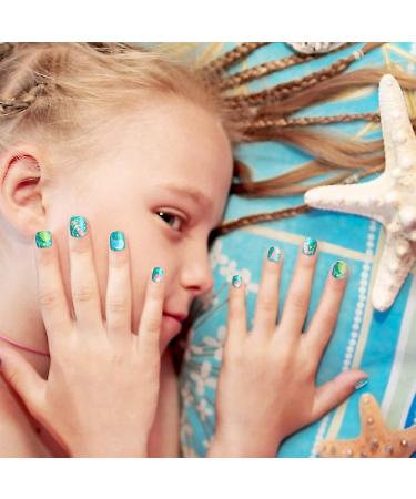 120 Pieces Kids Fake Nails - Full Cover Artificial Nail Tips for Girls - Short Press-On Nail Art Decoration - Buy Online on GoSupps.com