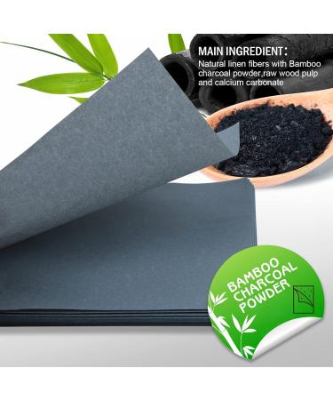 800 Count Oil Absorbing Blotting Sheets - Natural Bamboo Charcoal Face Wipes (Pack of 8) | For Oily Skin | Face Oil Control - Buy Online on GoSupps.com