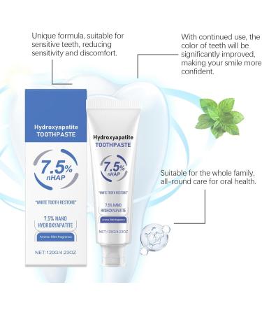 Hydroxyapatite Toothpaste for Advanced Enamel Protection Gentle and Effective Formula Fluoride-Free Toothpaste for Sensitive Teeth with hydroxyapatite remineralizing for whitening (3) - Buy Online on GoSupps.com