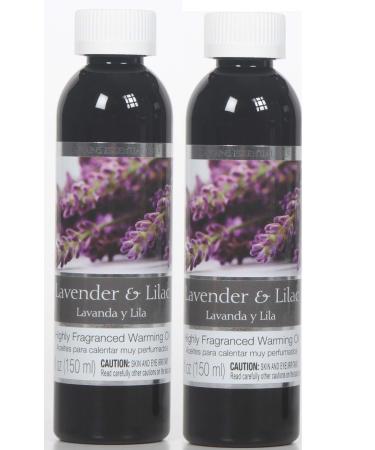 Hosley Set of 2 5 Ounce Lavender and Lilac Fragrance Warming Oils 5 Ounce. Ideal Gift for Weddings Spa Reiki Meditation Bathroom Settings P1